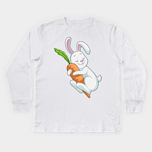 Rabbit with Carrot Kids Long Sleeve T-Shirt